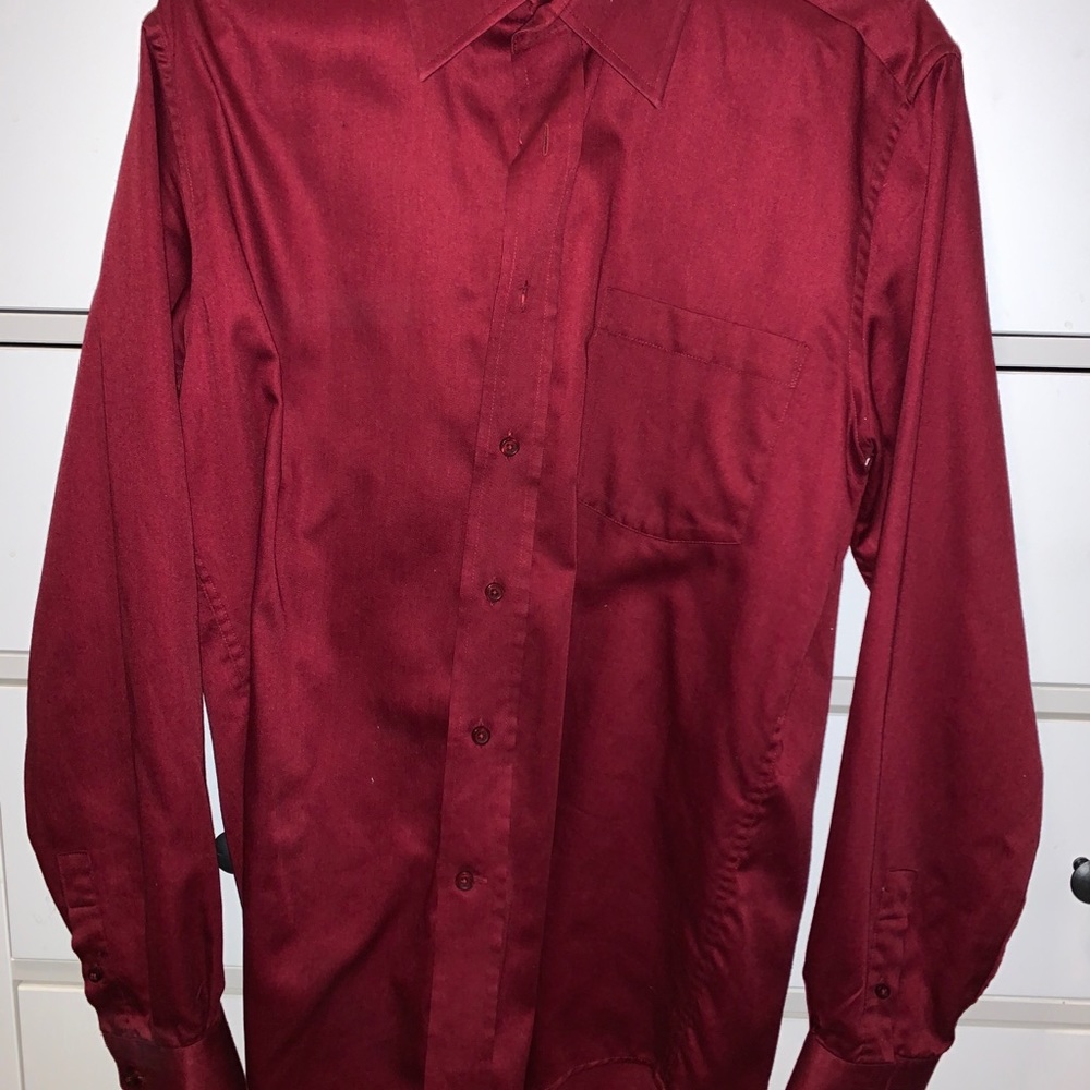Red dress shirt